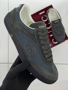 Мужские кеды Gucci серые