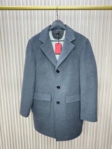 Мужское кашемировое пальто Kiton серое