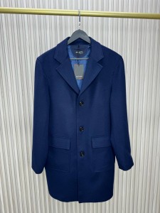 Мужское кашемировое пальто Kiton синее