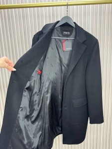 Мужское кашемировое пальто Kiton черное