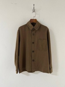 Женская рубашка Saint Laurent коричневая