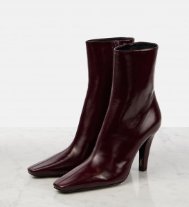 Женские ботильоны Saint Laurent бордовые