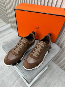 Мужские кроссовки Hermes коричневые