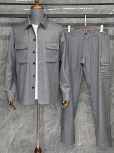 Мужской костюм Zegna серый