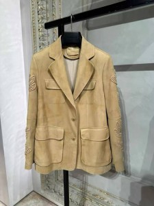 Женский замшевый жакет Ermanno Scervino коричневый