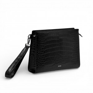 Мужской клатч из кожи крокодила Christian Dior