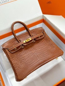 Женская крокодиловая сумка Hermes Birkin 25 cm