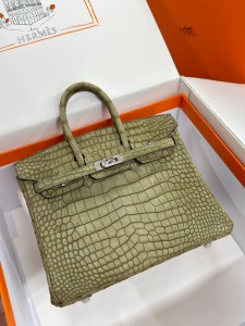 Женская крокодиловая сумка Hermes Birkin 25 cm