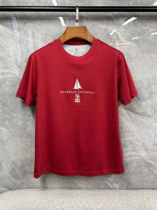 Мужская футболка Brunello Cucinelli красная