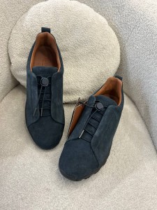 Мужские замшевые кроссовки Zegna синие