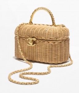 Женская сумка Chanel Vanity бежевая