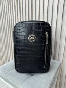 Мужская сумка из кожи крокодила Stefano Ricci  черная