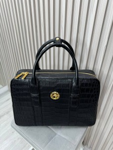 Мужской портфель из коди крокодила Stefano Ricci черный