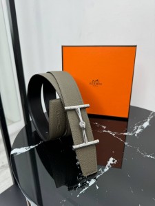 Мужской ремень Hermes бежевый
