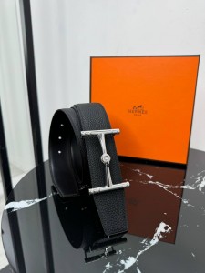 Мужской ремень Hermes черный