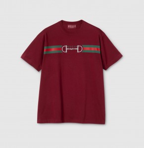 Женская футболка Gucci бордовая Женская футболка Gucci бордовая