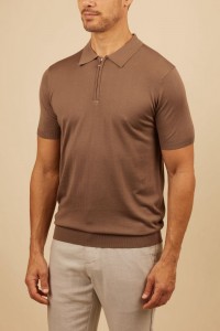 Мужское поло Zilli коричневая