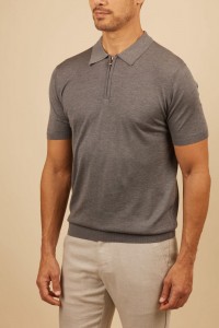 Мужское поло Zilli серая