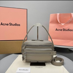 Мужская сумка мессенджер Acne Studios серо-бежевая