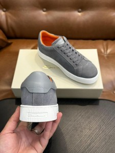 Мужские замшевые кеды Santoni