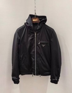 Мужская двухсторонняя кожаная куртка Prada