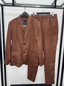 Мужской льняной костюм Zegna