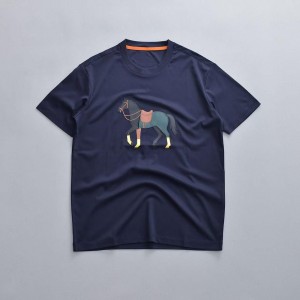 Мужская футболка Hermes темносиняя