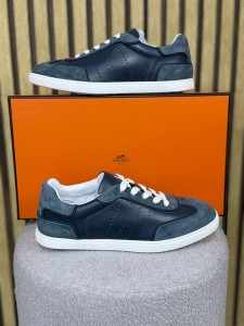 Мужские кеды Hermes синие