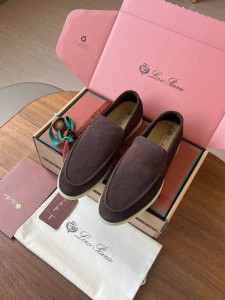 Мужские лоферы Loro Piana  шоколадные