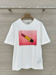Женская футболка Saint Laurent белая