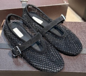 ЖЕНСКИЕ БАЛЕТКИ ALAIA ЧЕРНЫЕ В СЕТКУ