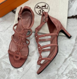 ЗАМШЕВЫЕ БОСОНОЖКИ HERMES MAGIC 70