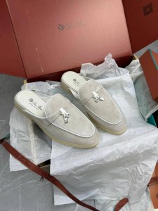 ЖЕНСКИЕ ЗАМШЕВЫЕ МЮЛИ LORO PIANA БЕЖЕВЫЕ