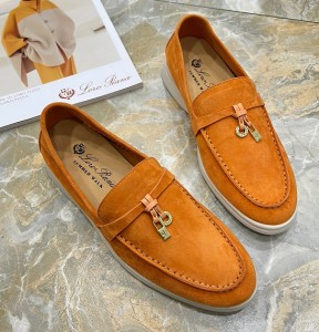 ЗАМШЕВЫЕ ЛОФЕРЫ LORO PIANA OPEN WALK КОРИЧНЕВЫЕ