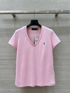 Женская футболка Ralph Lauren розовая