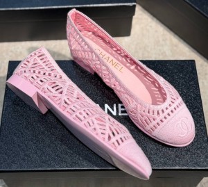 ВЯЗАНЫЕ РОЗОВЫЕ БАЛЕТКИ CHANEL
