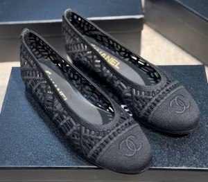 ВЯЗАНЫЕ ЧЕРНЫЕ БАЛЕТКИ CHANEL