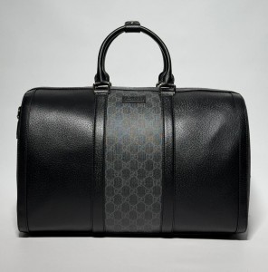 ДОРОЖНАЯ СУМКА ИЗ КОЖИ GUCCI ЧЕРНАЯ