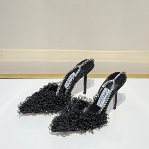 ЖЕНСКИЕ БОСОНОЖКИ JIMMY CHOO ЧЕРНЫЕ