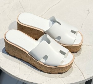 КОЖАНЫЕ САБО HERMES EZE 30 БЕЛЫЕ