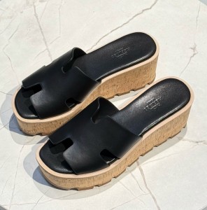 КОЖАНЫЕ САБО HERMES EZE 30 ЧЕРНЫЕ