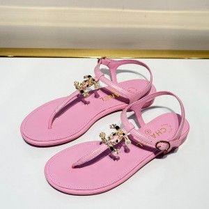 ЖЕНСКИЕ БОСОНОЖКИ CHANEL РОЗОВЫЕ