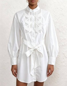 ЖЕНСКОЕ МИНИ ПЛАТЬЕ ZIMMERMANN БЕЛОЕ