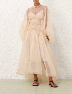 ЖЕНСКОЕ ПЛАТЬЕ ZIMMERMANN МОЛОЧНОЕ