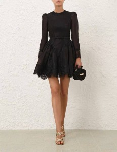 ЖЕНСКОЕ МИНИ ПЛАТЬЕ ZIMMERMANN ЧЕРНОЕ