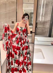 ЖЕНСКИЙ САРАФАН DOLCE&GABBANA ЦВЕТОЧКИ