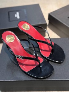 ЖЕНСКИЕ БОСОНОЖКИ SAINT LAURENT ЧЕРНЫЕ