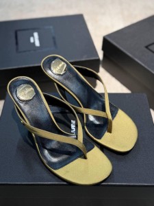 ЖЕНСКИЕ БОСОНОЖКИ SAINT LAURENT ЖЕЛТЫЕ