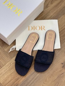 ЖЕНСКИЕ ДЖИНСОВЫЕ БОСОНОЖКИ CHRISTIAN DIOR СИНИЕ