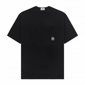 МУЖСКАЯ ФУТБОЛКА STONE ISLAND ЧЕРНАЯ